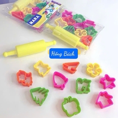 Bộ khuôn nặn Nara  10 món + Cây lăn 10SMR