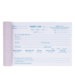 Phiếu chi 1 liên 13x19cm