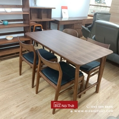 Bàn ăn gỗ óc chó xuất Nhật Biznoithat Ba-7514W