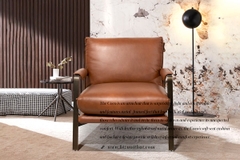 Ghế thư giãn da bò Ý Coco nhập khẩu màu kem Apricott