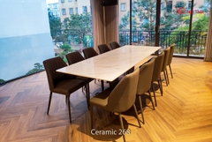 Bộ bàn ăn thông minh kéo dài mặt đá Ceramic-2362 gồm 06 ghế cao cấp