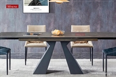 Bàn ăn thông minh kéo dài 06 đến 12 ghế mặt đá Ceramic Biz-9077