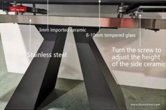 Bàn ăn thông minh kéo dài 06 đến 12 ghế mặt đá Ceramic Biz-9077