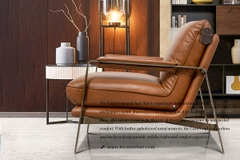 Ghế Arm chair thư giãn da thật italy Coco nhập khẩu