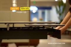 Bàn ăn thông minh mặt đá Ceramic 2319 (kéo dài 1,2 đến 1,8m)