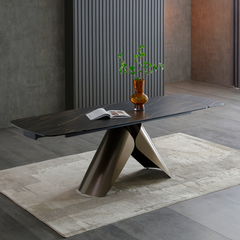 Bàn ăn thông minh kéo dài từ 1,8m đến 2,4m mặt đá Ceramic-1826T thương hiệu Biz Nội Thất