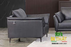 Bộ Sofa Văng chất liệu da bò Ý nhập khẩu Divano S-809 màu xám