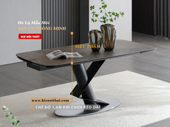Bàn ăn thông minh kéo dài từ 1,6m đến 2,2m mặt đá Ceramic-1125T thương hiệu Biz Nội Thất