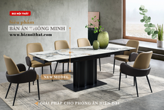 Ghế ăn bằng da nhập khẩu DC23554B pha màu Nâu và Kem