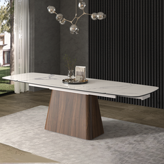 Bàn ăn thông minh kéo dài từ 1,8m đến 2,6m mặt đá Ceramic-0034