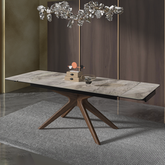 Bàn ăn thông minh kéo dài từ 1,8m đến 2,4m mặt đá Ceramic-9049