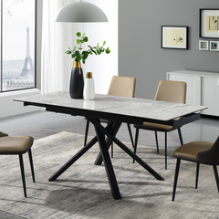 Bàn ăn thông minh kéo dài từ 1,2m đến 1,8m mặt đá Ceramic-1914