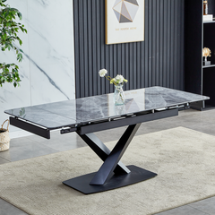 Bàn ăn thông minh mặt đá Ceramic 2290B (kéo dài 1,2 đến 1,8m)