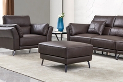 Bộ Sofa Văng chất liệu da bò Ý nhập khẩu Divano S-808 màu Camel