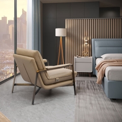 Ghế Arm chair thư giãn da thật italy Coco nhập khẩu