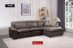 Bộ Sofa chất liệu da bò Ý nhập khẩu Divano L-513 dài 3m