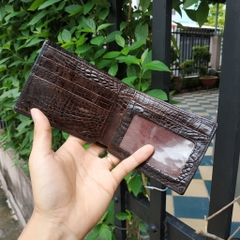 Tuyệt Phẩm Bóp Nam 2 Mặt Gù Cá Sấu Nguyên Con V22N