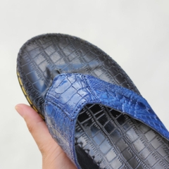 Dép Doctor xỏ ngón. Da cá sấu xanh Navy không đụng hàng!