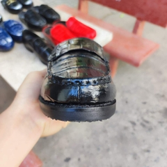 Giày lười đế Da sang trọng. Da bụng cá sấu lớn siêu bền!