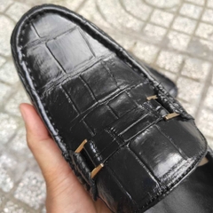 Giày lười đế Da sang trọng. Da bụng cá sấu siêu lớn!