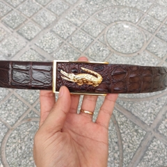 Thắt Lưng Cá Sấu Liền 4cm [MẶT KHÓA THÉP KO GỈ HÌNH CÁ SẤU ĐẸP ĐẲNG CẤP]
