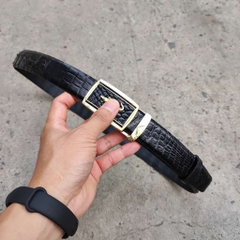 SALE OFF..! Thắt Lưng Cá Sấu CÓ GÙ RẤT ĐẸP TS106V (mặt vàng)
