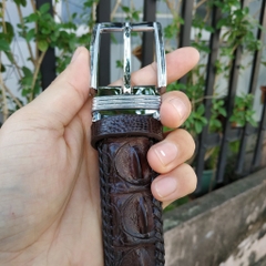 Thắt Lưng Cá Sấu Liền [Phiên Bản Đầu Kim Cổ Điển] Đan Viền Thủ Công Rất Đẹp!