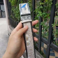[HÀNG HIẾM.. ] Thắt lưng cá sấu Bạch tạng đan thủ công siêu chất!