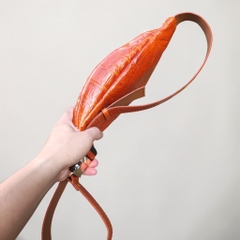 Túi đeo bụng Da cá sấu Loại Dẹp gọn gàng. Phiên bản Vàng bò đẹp Nổi bật!