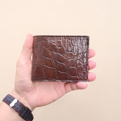 Ví cá sấu MINI size 10.5*8.5 cm gọn nhẹ. Da bụng cá sấu mềm và bền!
