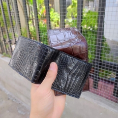 Ví cá sấu MINI 2 mặt da bụng mềm và bền. Size 10.5*8.5 cm gọn nhẹ