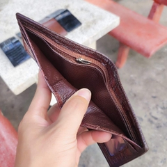 Ví cá sấu MINI 2 mặt da bụng mềm và bền. Size 10.5*8.5 cm gọn nhẹ