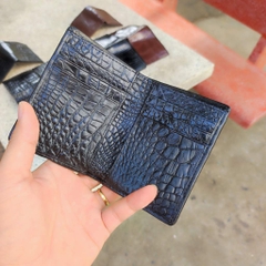 Ví cá sấu dáng đứng MINI 2 mặt. Size 10.5*8.5 cm. Gù gai cá sấu nhỏ rất đẹp!