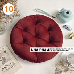 ĐỆM TRÒN VẢI NHUNG 40CM - HÌNH 10