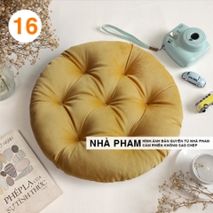 ĐỆM TRÒN VẢI NHUNG 40CM - HÌNH 16
