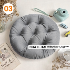 ĐỆM TRÒN VẢI NHUNG 40CM - HÌNH 03