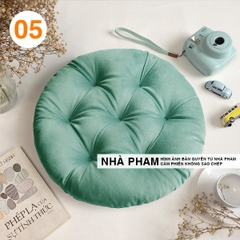 ĐỆM TRÒN VẢI NHUNG 40CM - HÌNH 05