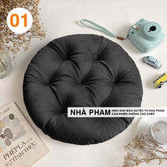 ĐỆM TRÒN VẢI NHUNG 45CM - HÌNH 01