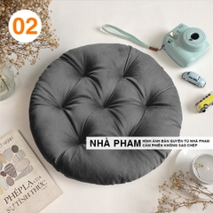ĐỆM TRÒN VẢI NHUNG 45CM - HÌNH 02