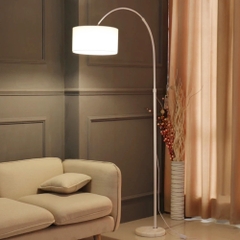 ĐÈN CÂY PHÒNG KHÁCH NO1, CHỤP VẢI - MÀU TRẮNG
