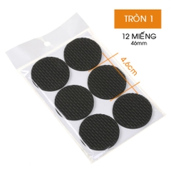 MIẾNG DÁN CHÂN BÀN GHẾ, CHỐNG TRẦY SÀN - TRÒN 1 - 12M