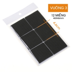 MIẾNG DÁN CHÂN BÀN GHẾ, CHỐNG TRẦY SÀN - VUÔNG 3 - 12M