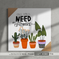 TRANH CANVAS COZY HOME - 30X30CM - TRANH 15