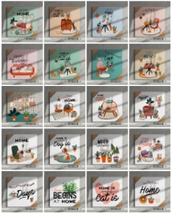TRANH CANVAS COZY HOME - 30X30CM - TRANH 01