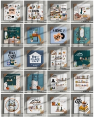 TRANH CANVAS COZY HOME - 30X30CM - TRANH 47