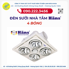 Đèn sưởi Hans 4 bóng âm trần