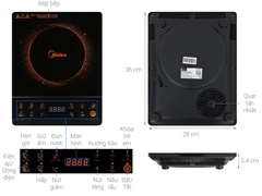 Bếp hồng ngoại Midea MIR-B2018DG 2000W