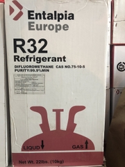 Bình gas lạnh R32 Entalpia Europe 9,5 kg ( nhập khẩu )