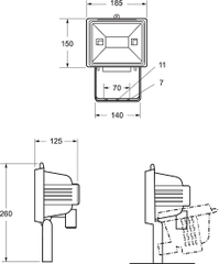 Đèn pha Halogen QVF135 HAL-TDS 500W Philips