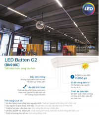 Máng Đèn LED Tube T8 Batten BN016C LED16 L1200 Philips